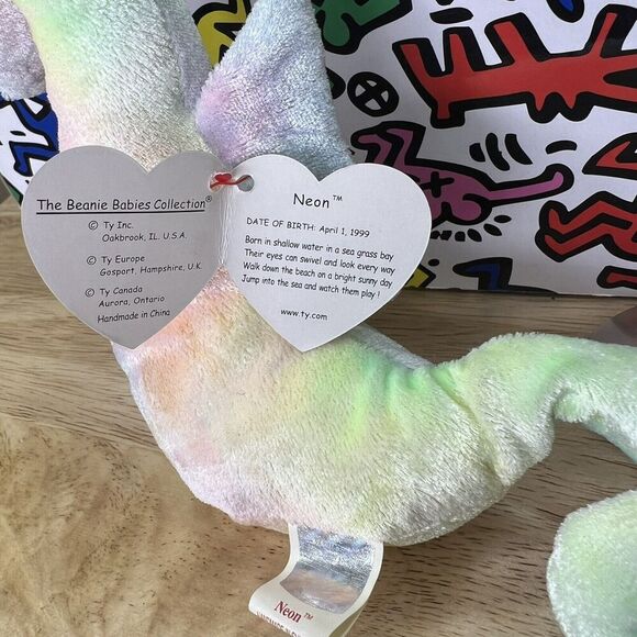 Beanie Babies LOT RARE Nanook Neon Almond Mystic Batty Smoochy Tag Errors On All - Picture 9 of 16